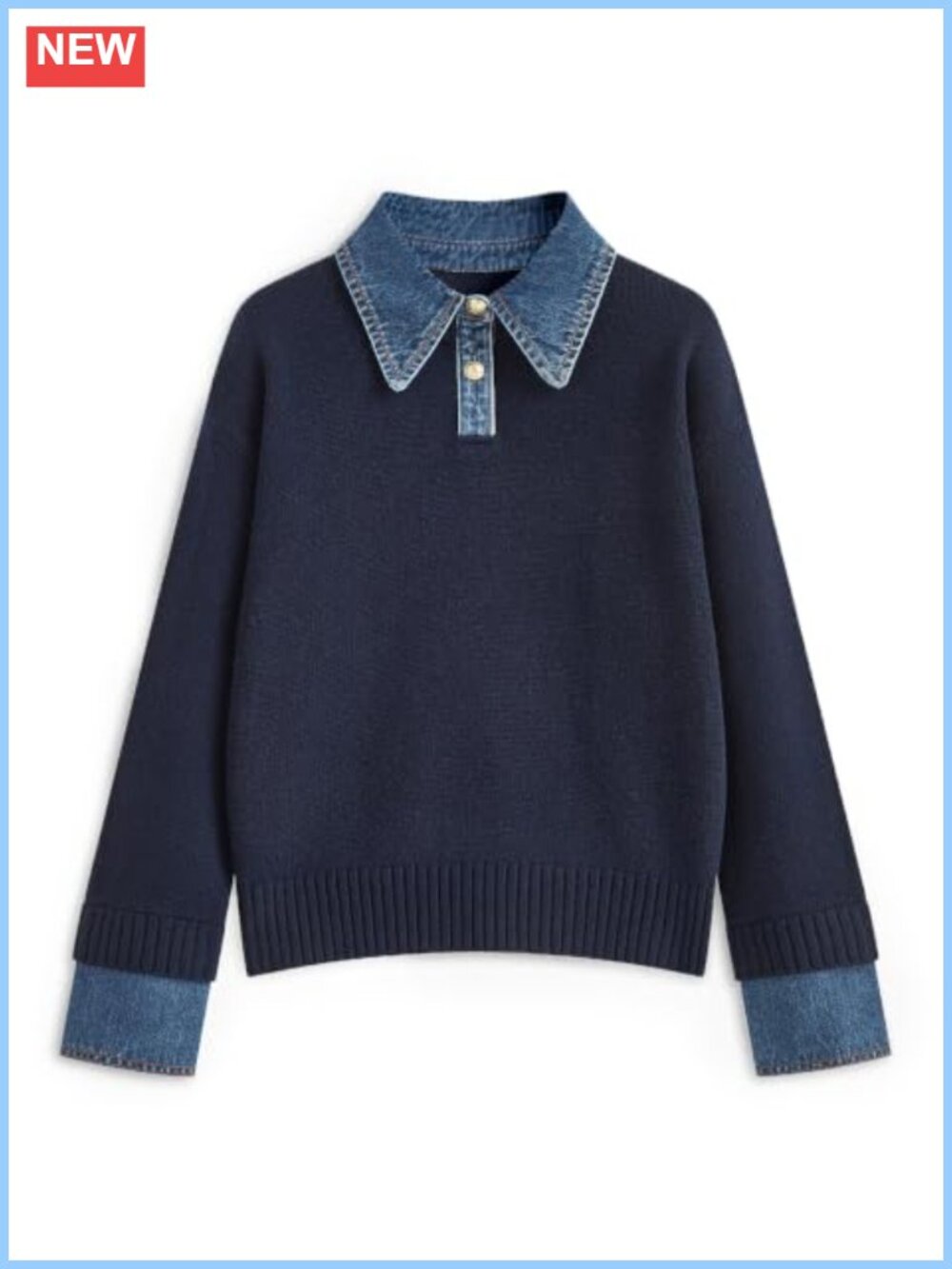 Oversized Knit Sweater Women Long Sleeve Collared Pullover